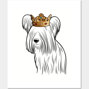 Skye Terrier Dog King Queen Wearing Crown Posters and Art
